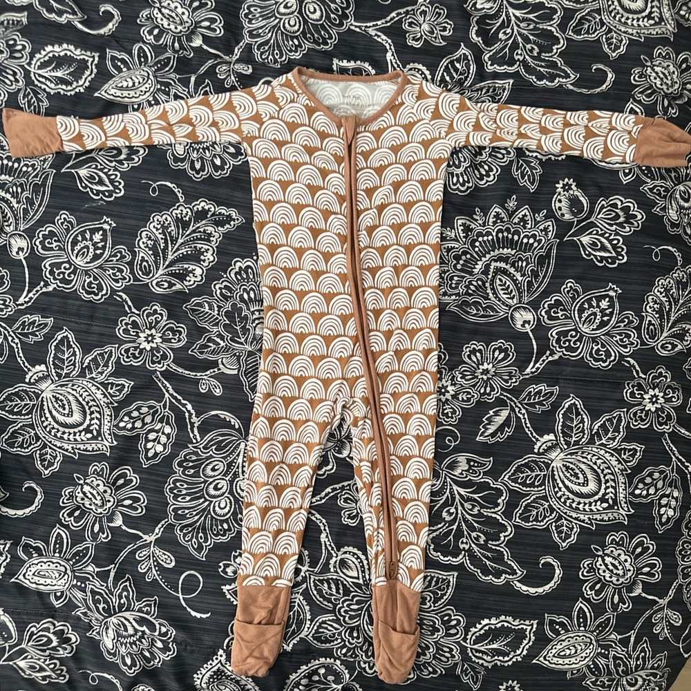 Little Sleepies Rust Rainbows Bamboo Viscose Zippy